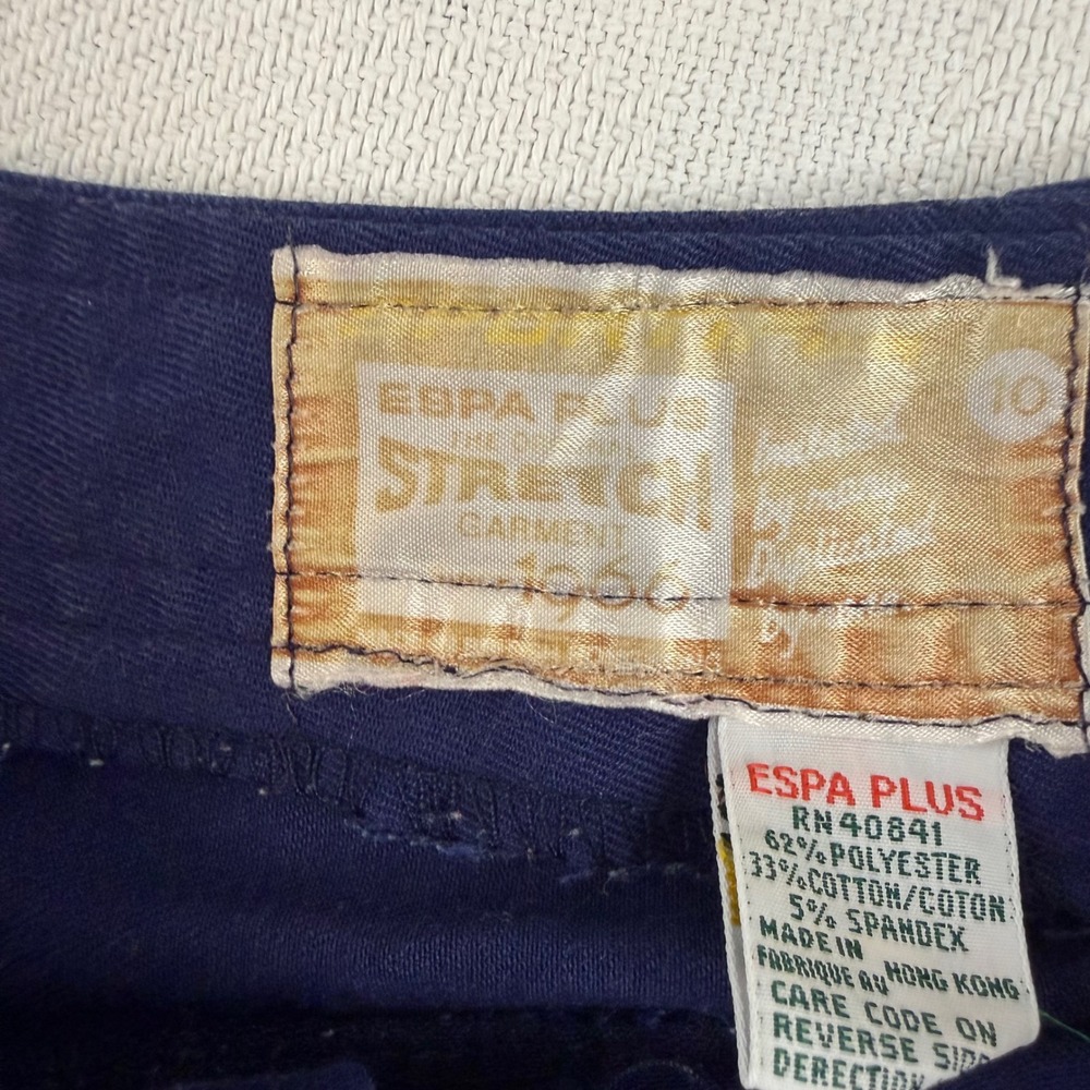 Espa Plus Vintage Navy Blue High Waisted Stretch Utility Shorts Size 10 1779 - Picture 3 of 7